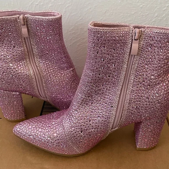 Pink Rhinestone Booties - Picture 5 of 5
